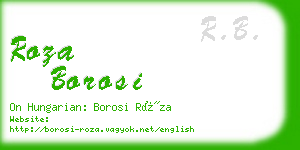 roza borosi business card